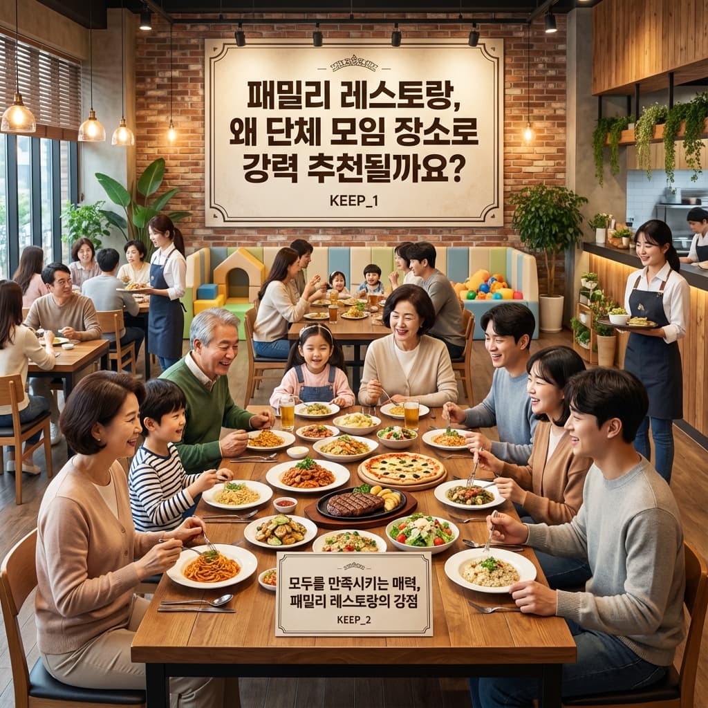 패밀리 레스토랑, 왜 단체 모임 장소로 강력 추천될까요?