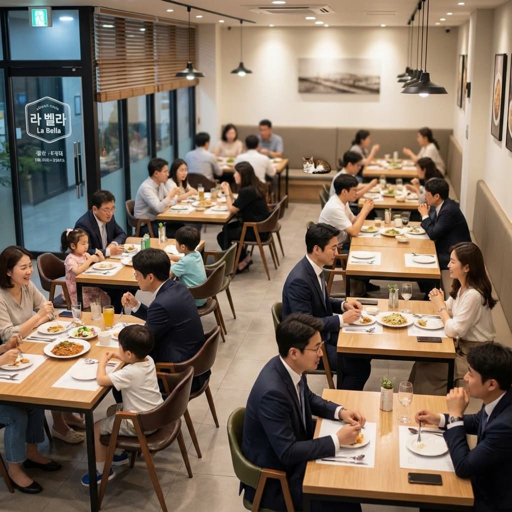 기다림 없이 바로 착석! 라벨라 패밀리 레스토랑의 스마트 예약 활용 팁