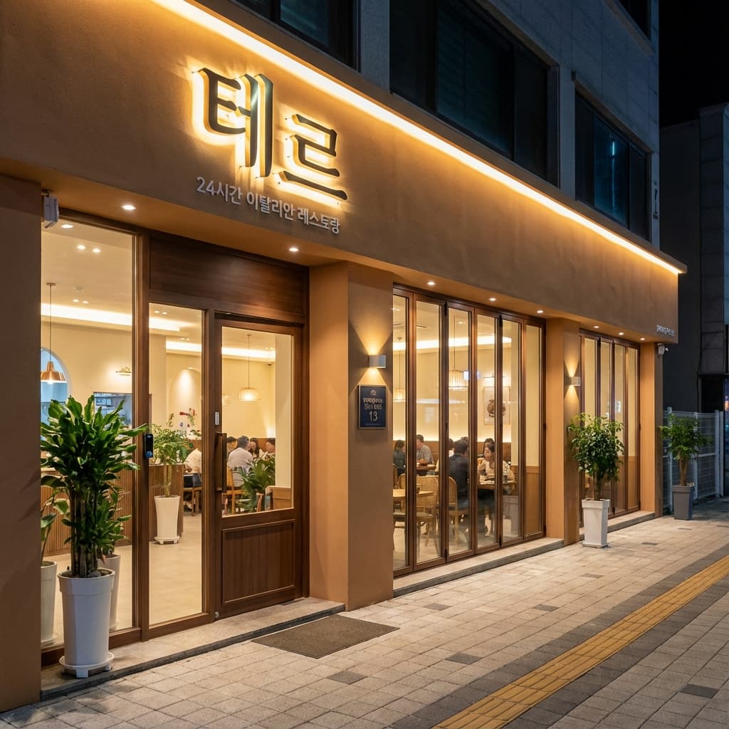 밤낮없이 즐기는 미식의 향연, 군산 테르에서 24시간 이탈리안 행복을!